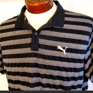 New Puma polo shirt black/gray size xxl